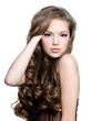 Beautiful teen girl with long curly hairs Beautiful teen girl with long curly hairs