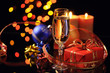 Wineglass with a champagne