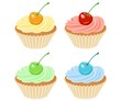 Cupcake with cherry