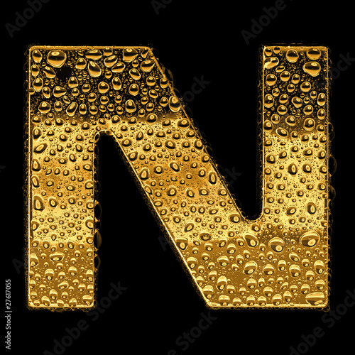 Metal Letter N