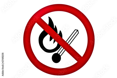Photo: Flammable sign on isolated background Flammable sign on isolated background
