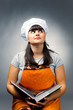 woman cook reading recipes woman cook reading recipes