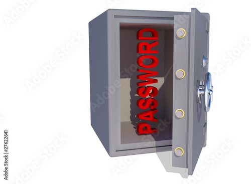 Illustration: password in safe password in safe