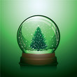 Christmas snowglobe with christmas tree inside Christmas snowglobe with christmas tree inside