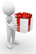 Man giving a gift