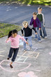 Children playing hopscotch Children playing hopscotch
