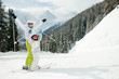Skiing with mother