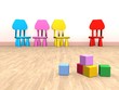 Salle de jeu avec des chaises Salle de jeu avec des chaises
