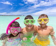 Kids in the ocean