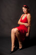 Lady in red