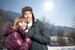 couple outdoors in winter