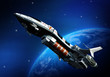 spaceship going up from the planet spaceship going up from the planet