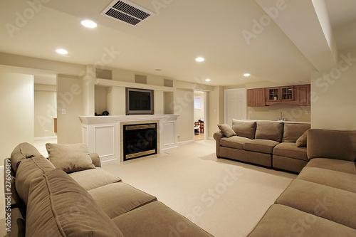 Photo: Basement in luxury home Basement in luxury home