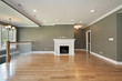 Living room with white railing
