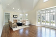 Living room with picture window