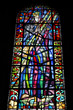 Virgin Mary stained glass in Plock cathedral, Poland Virgin Mary stained glass in Plock cathedral, Poland