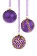 purple Christmas baubles