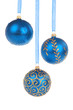 blue Christmas baubles