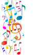 Bunte Noten mit Linien