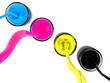 CMYK paint glass CMYK paint glass