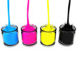 CMYK pouring paint CMYK pouring paint