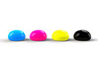 CMYK paint drops CMYK paint drops