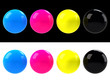 CMYK white and black background CMYK white and black background