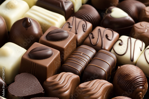 Photo: various chocolate pralines various chocolate pralines