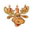 Elch mit Advent Kerzen