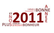Bonne année 2011 encadré rouge Bonne année 2011 encadré rouge