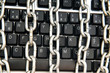 Computer security concept with keyboard and chain Computer security concept with keyboard and chain