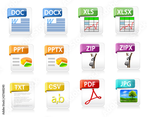 Illustration: Common File Type Icons Common File Type Icons
