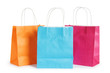 Shopping bags isolated on the white background