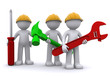 Team of construction worker with equipment Team of construction worker with equipment