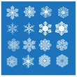 12  Vector Snowflakes Set