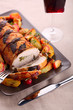 Roast pork with sage and thyme sauteed potatoes and spiced apple Roast pork with sage and thyme sauteed potatoes and spiced apple