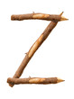 Pencil wood, letter Z