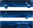 Blue Christmas banners