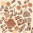 Fashion elements handdrawn