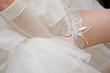 Bride wearing a garter Bride wearing a garter