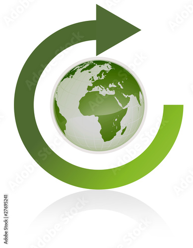 Illustration: Globe : Recycle Globe : Recycle