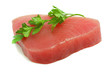 filet of tuna and parsley