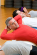 Sit-ups exercises at gym