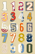 Vector numbers in different styles Vector numbers in different styles