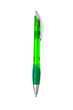 Green and silver pen isolated on white