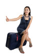 pretty woman hitchhiking