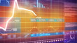 Stock exchange graphs on the computer screen