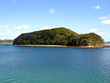 Kayakers circling island from Paihia, Bay of Islands, New Zealan