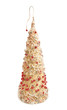 Homemade decorative Christmas tree isolated on white Homemade decorative Christmas tree isolated on white