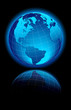 WORLD black background N.America, Europe